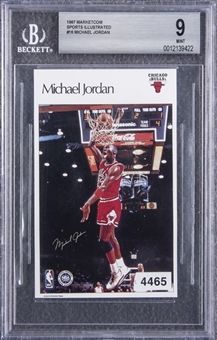 1986 Marketcom/Sports Illustrated Poster Test Stickers Complete Set (20) Including Michael Jordan BGS MINT 9 Example  – A Scarce Michael Jordan Rookie Era Card!